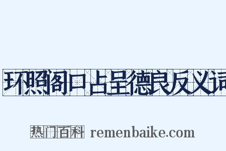 环照阁口占呈德良反义词是什么意思的图片